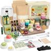 ZEROMX Kit per la produzione di candele per adulti principianti - 1200g di cera di soia, pentola digitale per sciogliere la cera, stampi per candele floreali, scatole regalo, forniture premium per la