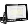 YOJZMA Faro LED da esterno con spina 150W 15000LM Luce di Sicurezza, Bianco | 6000K, IP66 impermeabili, Faretti LED, Proiettore Lampada Luce per giardino garage cortile campo sportivo patio vialetto