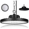 BELOEE UFO Faro LED 100W, IP65 Lampada Officina Faretto Luce LED High Bay, Lampadario ad alta baia, 10000LM 6500K Proiettore LED Industriale, Un'Opzione Ideale per Uso Interno & Esterno, Fabbriche, Magazzini