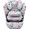 JYOKO KIDS Fodera per seggiolino auto in cotone compatibile con Cybex Pallas M - S Fix y Pallas B - Fix (Dino Party)