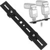 Chromlives Barra Di Estensione Per Flash a Doppia Fotocamera,20,3 Cm, Supporto Per Treppiede Da 1/4,Supporto Doppio Hot Shoe Per Fotocamera Compatibile Con Luce Led,Dslr,Treppiede e Altro Ancora