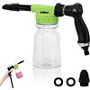 Youool Foam Gun Car Wash 1000ml, 2 in 1 Lancia Schiuma Regolabile, Pistola Schiuma per Pulizia Auto Cannone Schiuma Attacco Tubo da Giardino per Pulizia Auto e Moto Giardini (Verde)