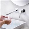 ARCORA Rubinetto Lavabo da Incasso, Miscelatore Lavabo a Parete, Rubinetto a Muro Ottone Massiccio, Monocomando, Cartuccia Ceramica, Aeratore Rimovibile, per Lavabo da Bagno, Cromato