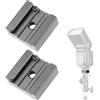 ChromLives Scarpa Fredda Supporto per Pattini a Freddo Adattatore per Slitta per Flash Freddo Supporto Slitta per Fotocamera DSLR Flash Canon Nikon Panasonic Yongnuo Neewer e altri (Confezione da 2)