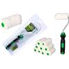 ToolSpace 10 Pezzi Rullo per Pittura - 7 cm Rulli Set Microfibra con Pelo Lungo - Rulino per Verniciatura Verniciare - Ricambio con Manico per Porte - Kit Pitturare Pareti Interni Esterni - Superfici