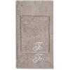 VANITA' DI RASO Set asciugamani con iniziale ricamata asciugamano viso asciugamano ospite bagno con iniziali ricamate Made in Italy morbidi assorbenti soffici resistenti TORTORA RICAMO PANNA LETTERA F