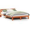 vidaXL Letto Senza Materasso Marrone Cera 120x200 cm in Legno di Pino, Telaio Letto, Letto, giroletto, mobili per Camera da Letto, Base Letto