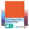 etérea Himmlische Qualität etérea Jersey Topper lenzuolo con angoli 90x200-100x200 cm Arancione Epaisseur 5-10 cm - 100% Cotone - Oekotex materasso Letto copripiumino - lenzuola 90x200cm - 100x200cm Terra