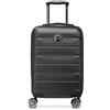 DELSEY PARIS - AIR ARMOUR - Valigia da Cabina Rigida Estensibile - 55x35x26 cm - 42 L - S - Nero
