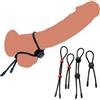 SAHOOSAFETY 4 in 1 Bondage Set SM Silicone Cockring Testicle Ring Regolabile Ritardo Pene Anello Scroto Sesso Anello Pene Ingrandimento Giocattoli Sessuali for Uomini