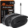 YunSCM 2-PCS 35/45-622 28 pollice Camere d'aria 700CX35C/43C FV60mm Valve Compatibile Ispessimento 28 pollice bike Camere d'aria 700x35C 700x38C 700x42C 700x43C