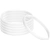 PATIKIL Silicone Bracciali, 6pz Colorati Gomma Bracciali bianco Elastici Sport Fasce per Adulti Adolescenti Sport Squadra Giochi, Bianco