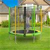 Kedia Trampolino Outdoor per Bambino, Trampolino Giardino Rotondo, Trampolino per Tempo Libero & Fitness con Rete di sicurezza (Ø1,5 m-D)