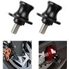 Sixfolo 2 Pezzi Bobina del Braccio Oscillante 8mm Nottolini Cavalletto Moto Bobine Slider Protector di Alluminio Universale Forcellone Appoggi Bobine del Forcellone Rocchetti Slider per Moto(Nero)