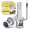 Sidaqi H1 Lampadina LED 6000K bianco con ventola 1:1 Dimensione 32000LM LED H1 Kit di conversione fari 12V per Hi/Lo Beam Fendinebbia Plug and Play-2PCS