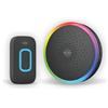 ELRO Kit campanello wireless DB5000 - LED multicolore - ricevitore a batteria - portata 300 m - IP44 impermeabile - 61 melodie