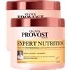 Franck Provost Expert Nutrition Maschera Professionale con Burro di Karitè Formula Senza Siliconi e Coloranti Per Capelli Secchi Texture Morbida e Cremosa - 2 Barattoli da 400ml ognuno