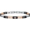 Maserati JEWELS Bracciale Uomo in Acciaio, ceramica, IP oro rosa - JM421ATZ09