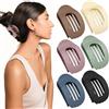 AWUMBUK Mollettone Capelli Donna, 6 Pezzi Eleganti Pinze Ovali per Capelli Donna Moda Antiscivolo Flat Hair Clips Francesi Accessori per Capelli per Tutto il Giorno