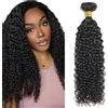 Tuheerst Curly Wave Human Hair Bundles Natural Black Naturale Capelli Veri Ricci Tessitura Human Hair Extension capelli Single Bundle Double Weft Remy Hair for Woman 12 Inch