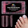 EBANKU 240 PCS Unghie Finte Nail System Dual ToeNail Form, Rosa Riutilizzabili Pedi Dual Form Kit Lunghe Quadrate Nail Form Acrilico Tips Unghie con Scala Graduata per Unghie Strumenti