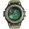 TEKMAGIC Orologio da polso Sport Immersione Uomo Ragazzi 10 ATM Impermeabile Orologio da polso Nuoto con Funzioni Cronometro, Cronografo, Allarme, Doppio Fuso Orario, Formato 12/24 Ore, Cinghia