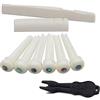 Alnicov Set di accessori per chitarra in osso naturale (capotasto e sella, 6 piroli per ponte, estrattore di piroli) per chitarra acustica a 6 corde