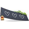 ElbFuchs® Zerbino 120 x 40 cm con Cuori, Antiscivolo, Impermeabile, Lavabile, Realizzato in Plastica Riciclata, Adatto per Interni ed Esterni