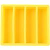 Eeneme Stampo per Ghiaccio Rettangolare Stampo per Cubetti di Ghiaccio in Silicone Stampo per Cubetti di Ghiaccio da Cucina (Giallo)