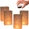 YGCHEN Sacchetti di Candela Candle Bags Sacchetti Portacandele Luminari Lanterne di Carta per Ringraziamento Halloween Natale Matrimonio Deco Albero di Natale Motivo