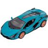 Easy Toys Modellino Auto Compatibile con Lamborghini FKP 37. Auto Giocattolo in Scala con Porte Apribili. Modellismo Automobile. (37 Azzurro)