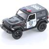 Easy Toys Modellino Auto Compatibile con Jeep Wrangler Polizia - Auto Giocattolo in Scala con Porte Apribili - Modellismo Automobile
