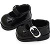 niannyyhouse 20 cm peluche bambola tacco alto scarpe in pelle lunghezza 5 cm 1/6BJD 8 accessori bambola (nero)