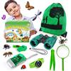 YOPINSAND Set da esplorazione per Bambini, binocolo per Bambini, Kit da Esploratore con Zaino, Giocattolo da Esterno, Ragazze e Ragazzi