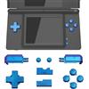 eXtremeRate Tasti Pulsanti Set Ricambio per Nintendo DS Lite,Tasti ABXY D-pad R L Power Volume per Nintendo DS Lite NDSL Console(NON Include Console)-Camaleonte Viola Blu