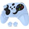 PlayVital Cover Controller per Xbox Series X/S Joystick, Custodia Skin Silicone Grip Antiscivolo & Copri Levette Analogiche & Adesivi per Xbox Core Wireless Controller, Runes, Blu