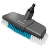 Gardena Idrospazzola Cleansystem hard: spazzola per la pulizia di superfici resistenti, setole di diversa lunghezza, da collegare al manico Cleansystem, ideale per grandi superfici (18816-20)