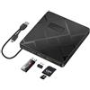 BEVA Masterizzatore Esterno, USB 3.0 Type-C Lettore CD Dvd con 1 Slot per Schede SD/1 TF e 2 Portas USB, CD/Dvd +/-RW per Windows 7/8/10/XP/Vista/Linux, Mac