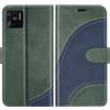 BoxTii Cover per Xiaomi Redmi 10C, Custodia in PU Pelle Portafoglio per Xiaomi Redmi 10C, Magnetica Cover a Libro con Slot per Schede, Verde