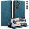 Phernykas Cover per Samsung Galaxy A35 5G, Flip Libro in Pelle Premium, Wallet Case con Porta Carte, Portafoglio Case Chiusura Magnetica, [Antiurtoo][Cavalletto] Custodia per Samsung A35, Blu-verde