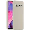 HULLIN Custodia per Telefono in Silicone Colorato, Adatta per Samsung Galaxy S10 (4G) (6.1) - Bianco antico