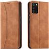 OKZone Cover per Samsung Galaxy A03S, Custodia Flip Pelle Portafoglio Magnetica Libro [Slot Schede], Silicone TPU Bumper Wallet Supporto Cover, Antiurto [Kickstand] (Khaki)