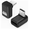 Seminer Adattatore USB C 80Gbps (2 Pack), USBC Maschio a Tipo C Femmina Connettore di Trasferimento Dati ad Angolo Destro USB4.0 Compatibile per iPhone 16/15, Samsung, MacBook e altri USB-C