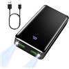 Vemfay Power Bank, 20000mAh 22,5W Powerbank Caricatore Portatile con LED Display e Torcia, USB C PD3.0 QC4.0 Batteria Esterna Compatibile con iPhone iPad Samsung Xiaomi Huawei etc