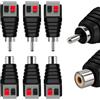 KUOQIY 3 Paia Maschio e Femmina RCA a Femmina AV 2 Viti Terminali, Adattatore Cavo da RCA a Altoparlante Subwoofer Altoparlante Phono, Tipo a Molla per CCTV