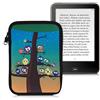 kwmobile Custodia Universale per eReader - Copertina in Neoprene multicolore/blu/marrone con Chiusura a Zip - Misura 17 x 12 x 2 cm - Astuccio portatablet