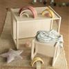 roba Panca per Bambini in stile country - panca reversibile con 2 altezze di seduta - utilizzabile come tavolino per bambini - legno beige/cashmere