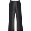 Foweknow Jeans da uomo a gamba larga, pantaloni a zampa primavera, autunno, tempo libero, pantaloni semplici alla moda, comodi pantaloni svasati, vita elasticizzata, pantaloni a campana, vestibilità
