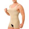 KUMAYES Compressione Uomo Shapewear Canottiere Contenitiva Snellente Intimo Modellante Dimagrante Senza Cuciture Fascia Pancia Sportivo Fitness Magliett (Beige,M)