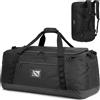 TUGUAN Borsone da Viaggio Grande XL 100L Borsa Sportiva per Uomo Donna con Funzione Zaino XXL Borsa per Bagagli Leggera e Impermeabile per Weekend Campeggio, Nero
